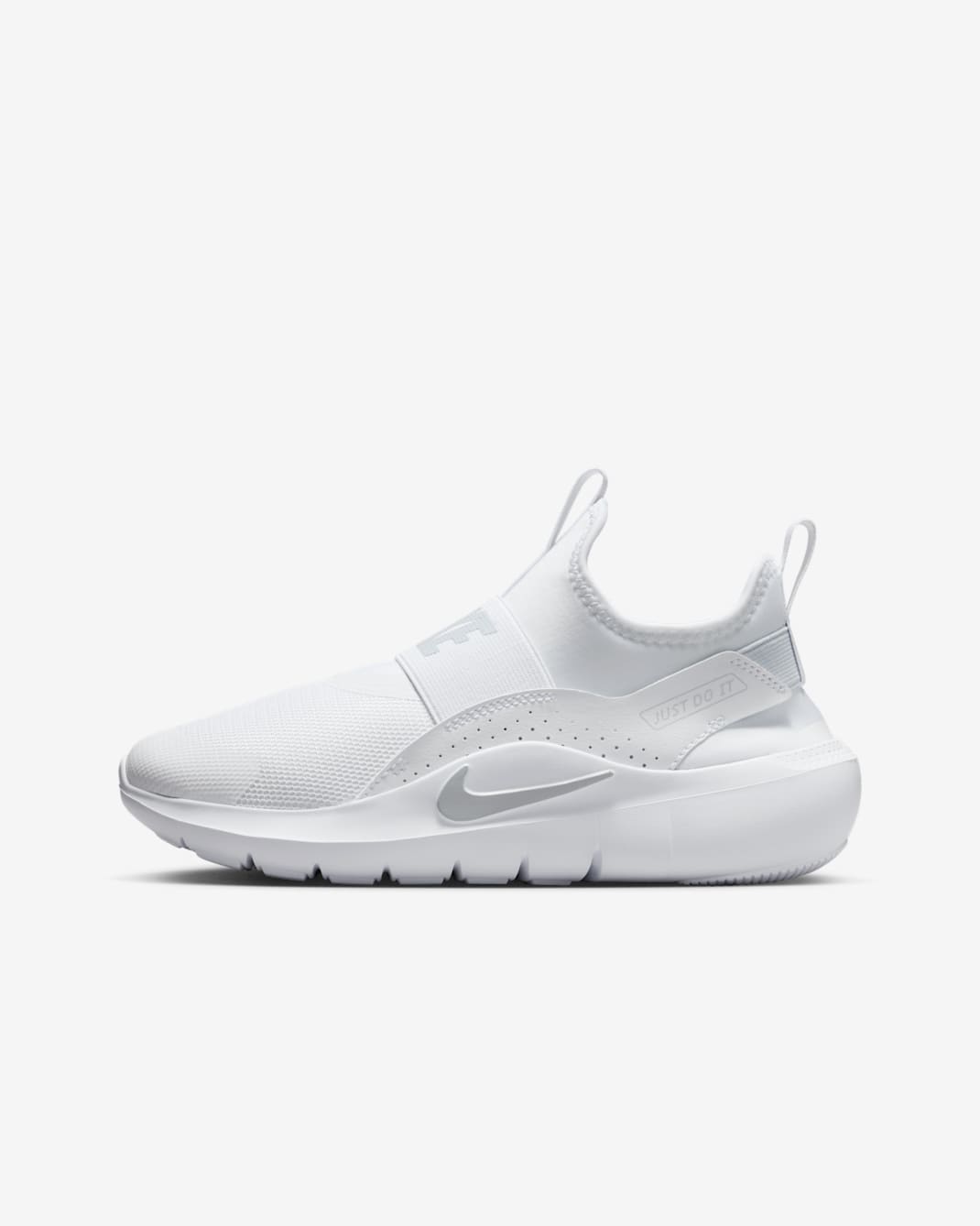 Tenis de correr para niños grandes Nike Flex Runner 4 - Blanco/Blanco/Tinte platino