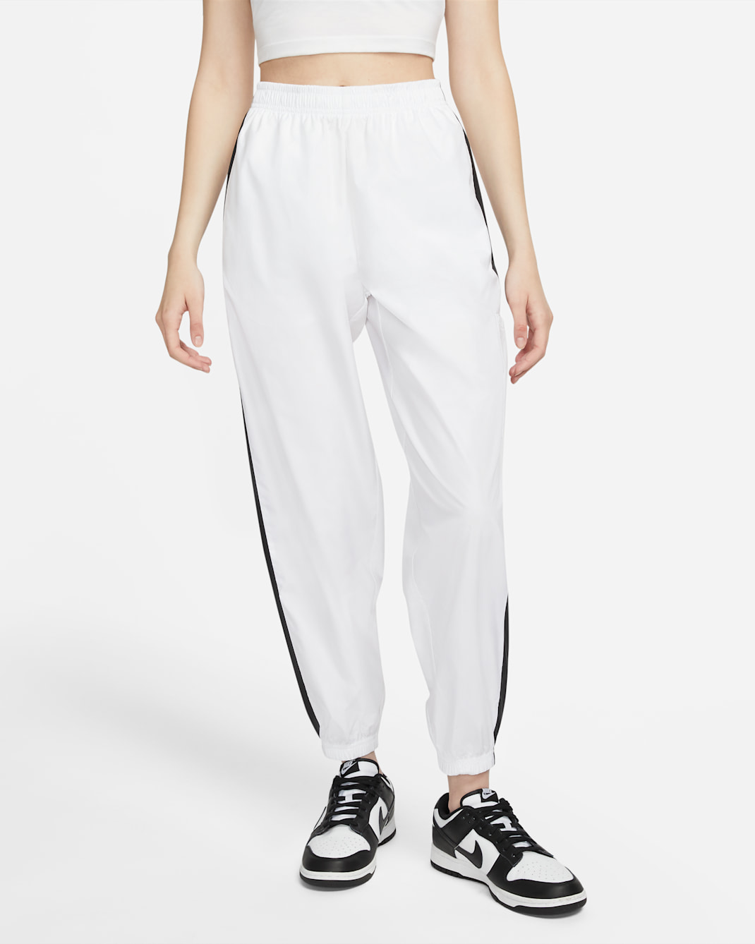 Pants de tejido Woven para mujer Nike Sportswear - Blanco/Negro/Negro
