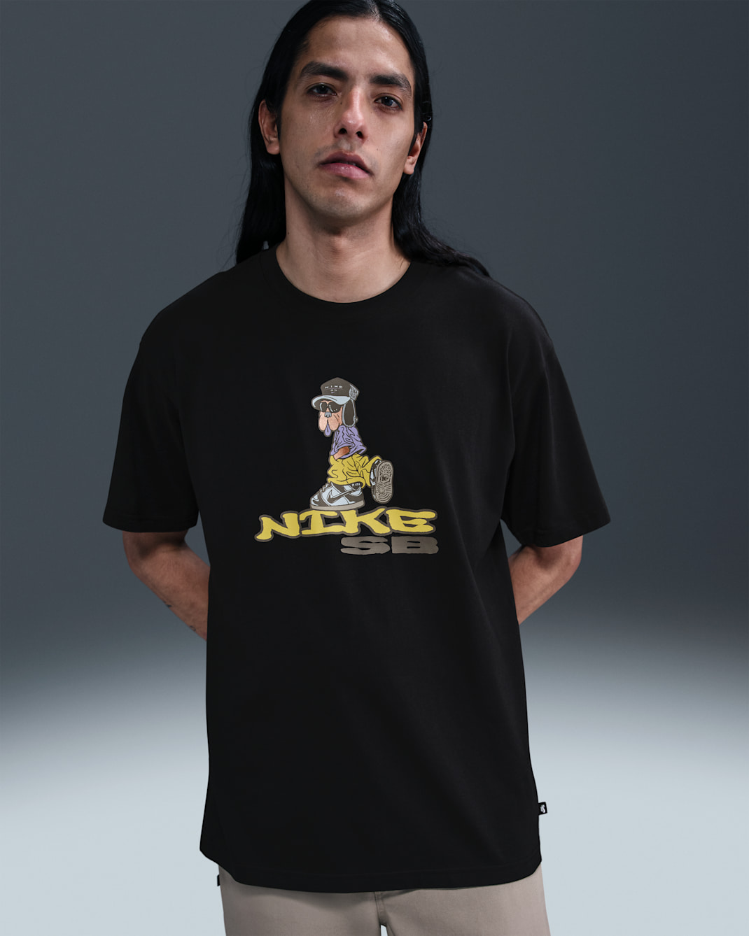 Playera de skateboarding Max90 Nike SB - Negro