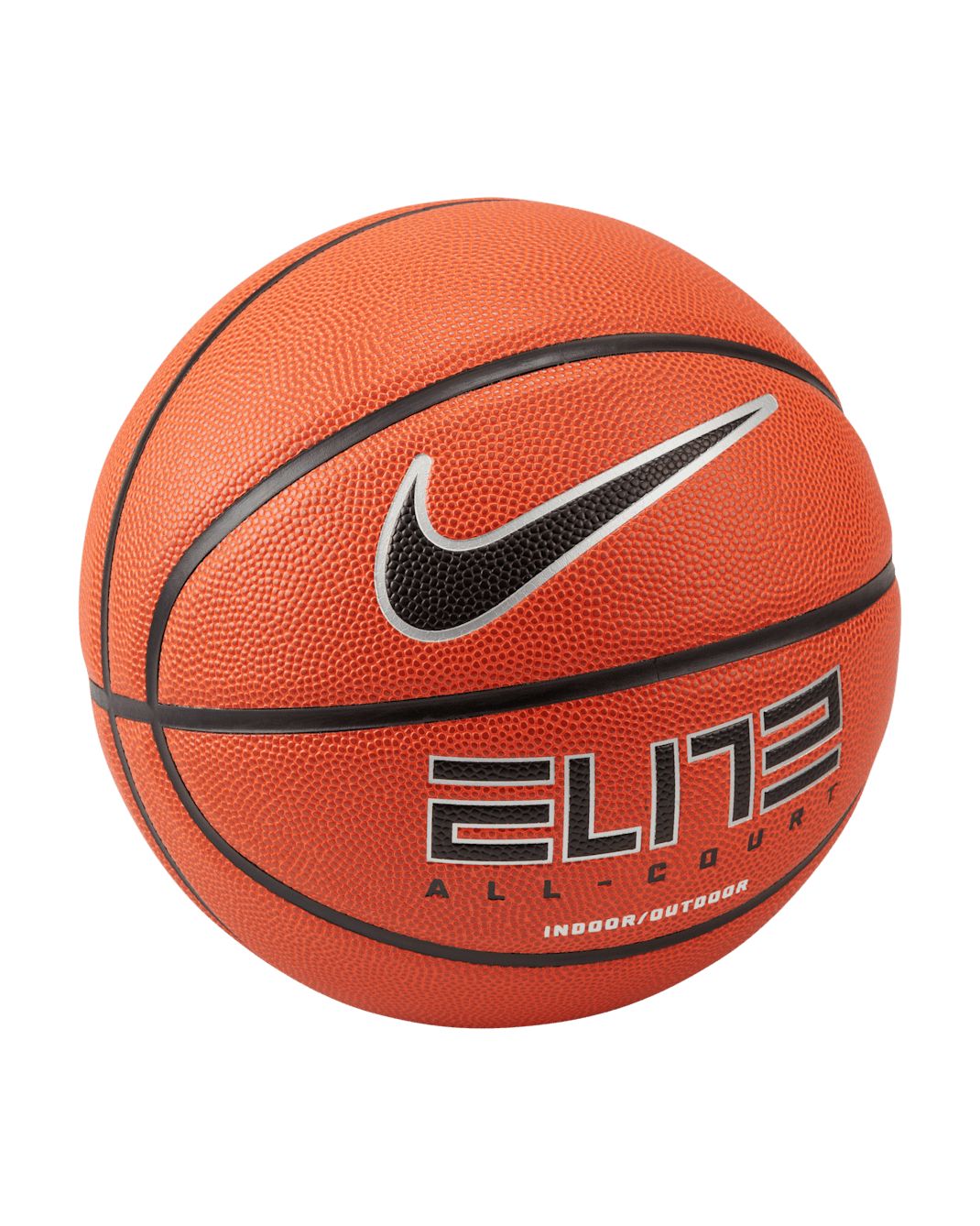 Nike Elite All-Court Basketball - Amber/Black/Metal Silver
