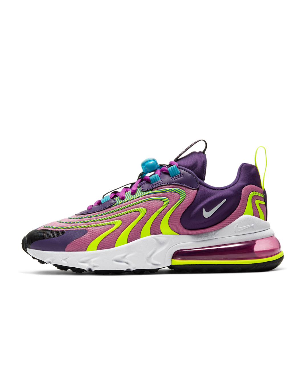 Nike Air Max 270 React ENG sko til dame - Eggplant/Magic Flamingo/Vivid Purple/Hvit