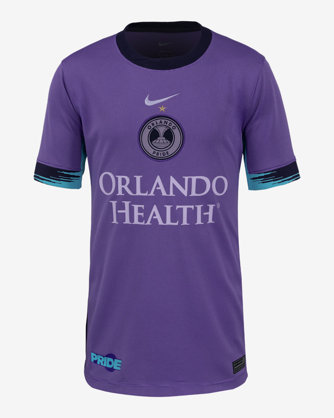 Jersey Nike Dri-FIT de la NWSL tipo réplica para niños talla grande Orlando Pride visitante Stadium - Uva acción/Morado campo