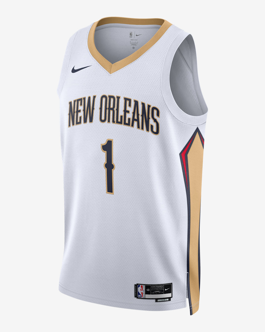 New Orleans Pelicans Association Edition Men's Nike Dri-FIT NBA Swingman Jersey - White