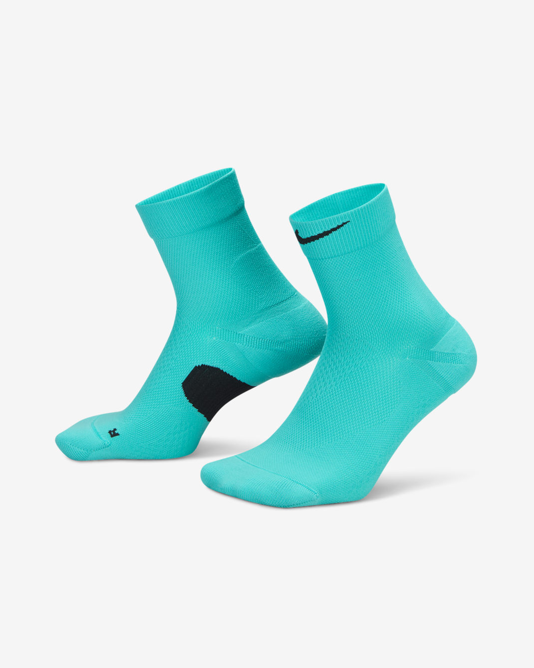 Nike Running Midweight Micro Crew Socks (1 Pair) - Washed Teal/Black/Black