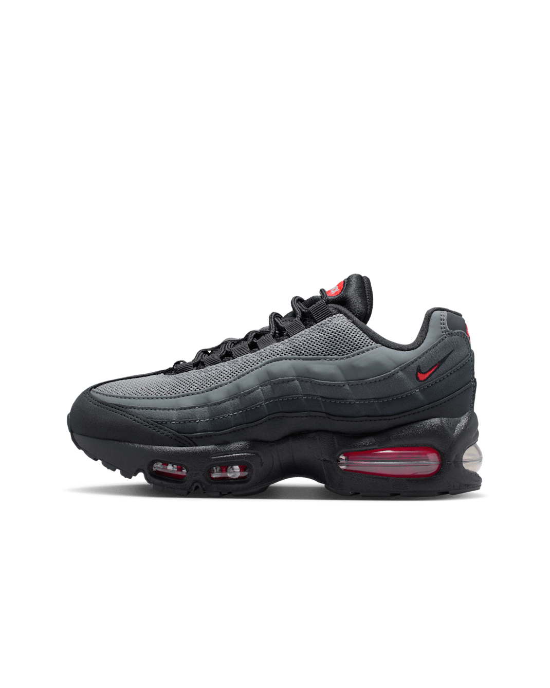 Nike Air Max 95 Older Kids' Shoes - Black/Anthracite/Iron Grey/Bright Crimson