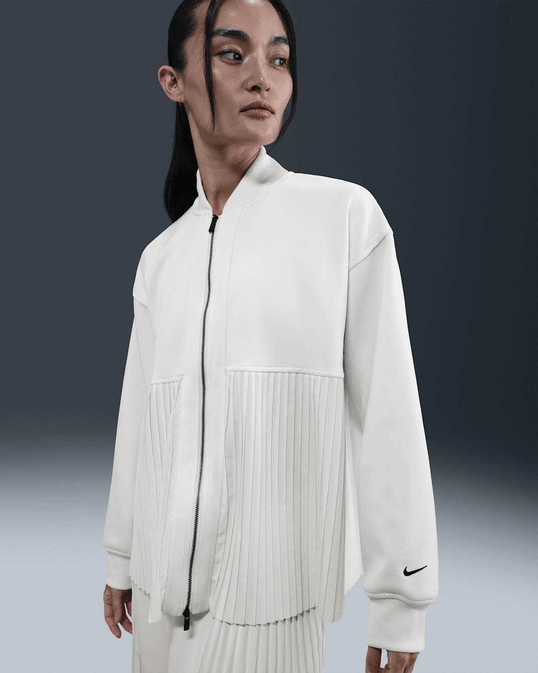 Nike Sportswear Women's Pleated Jacket - Sail/Black