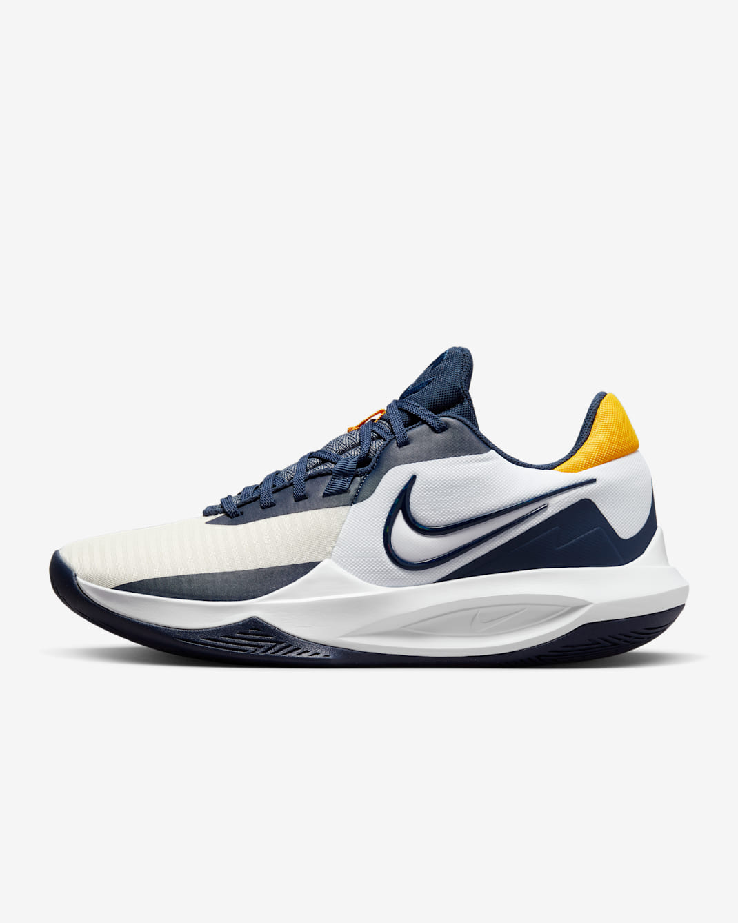 Nike Precision 6 籃球鞋 - 白色/University Gold/Midnight Navy