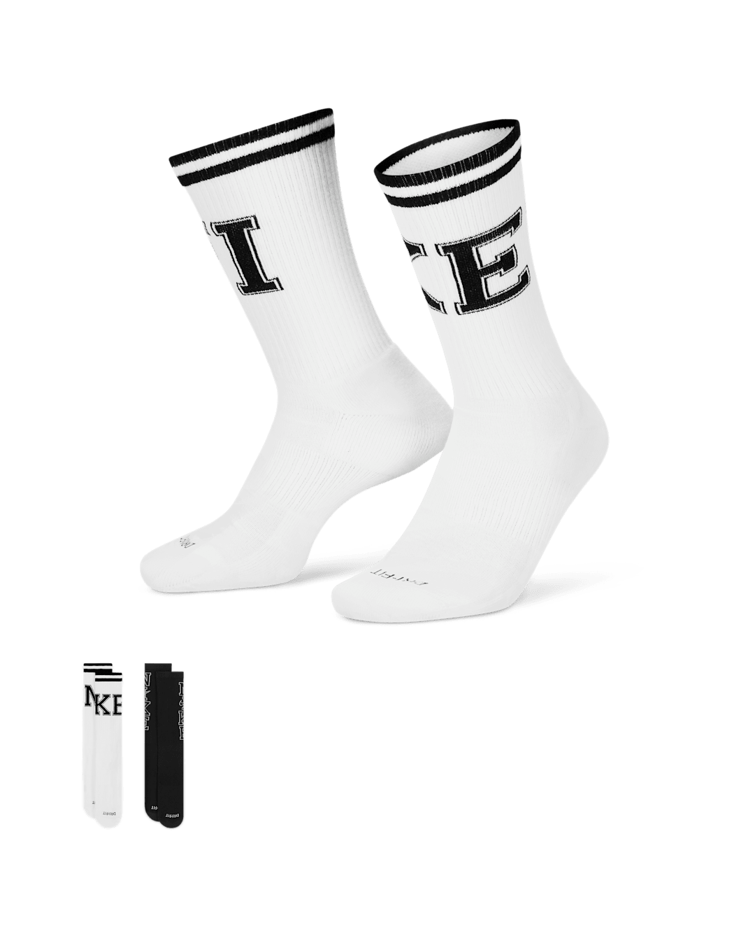 Nike Everyday Plus Cushioned Crew Training Socks (2 Pairs) - Multi-Colour