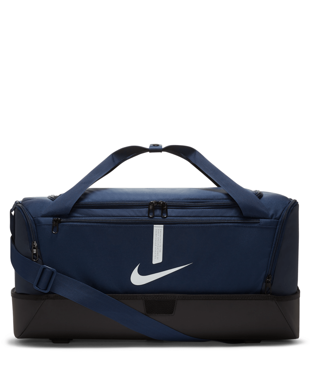 Nike Academy Team Football Hard-Case Duffel Bag (Medium, 37L) - Midnight Navy/Black/White