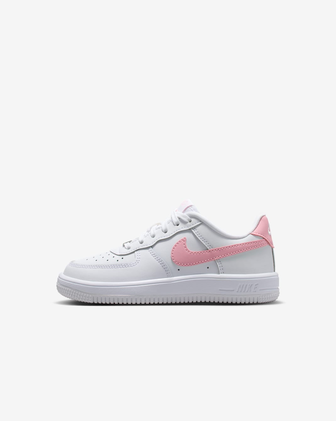 Nike Force 1 Low Little Kids' Shoes - White/White/Medium Soft Pink