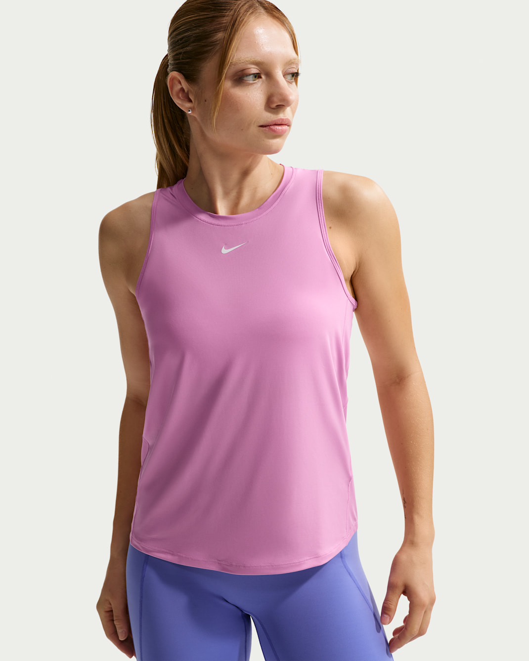 Nike One Classic Women's Dri-FIT Tank Top - Light Magenta/White