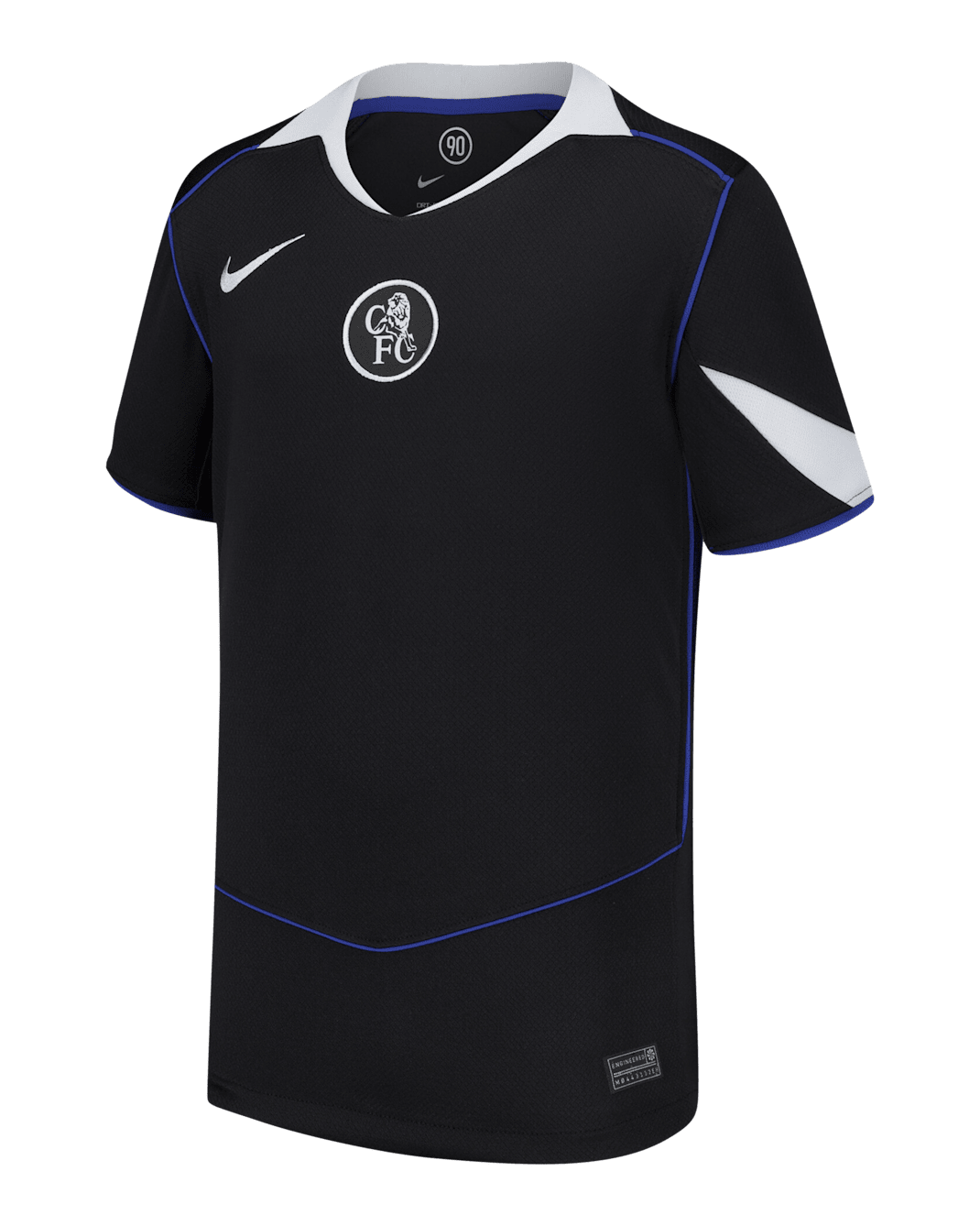 Moisés Caicedo Chelsea 2025/26 Stadium Third Big Kids' Nike Dri-FIT Soccer Jersey - Black