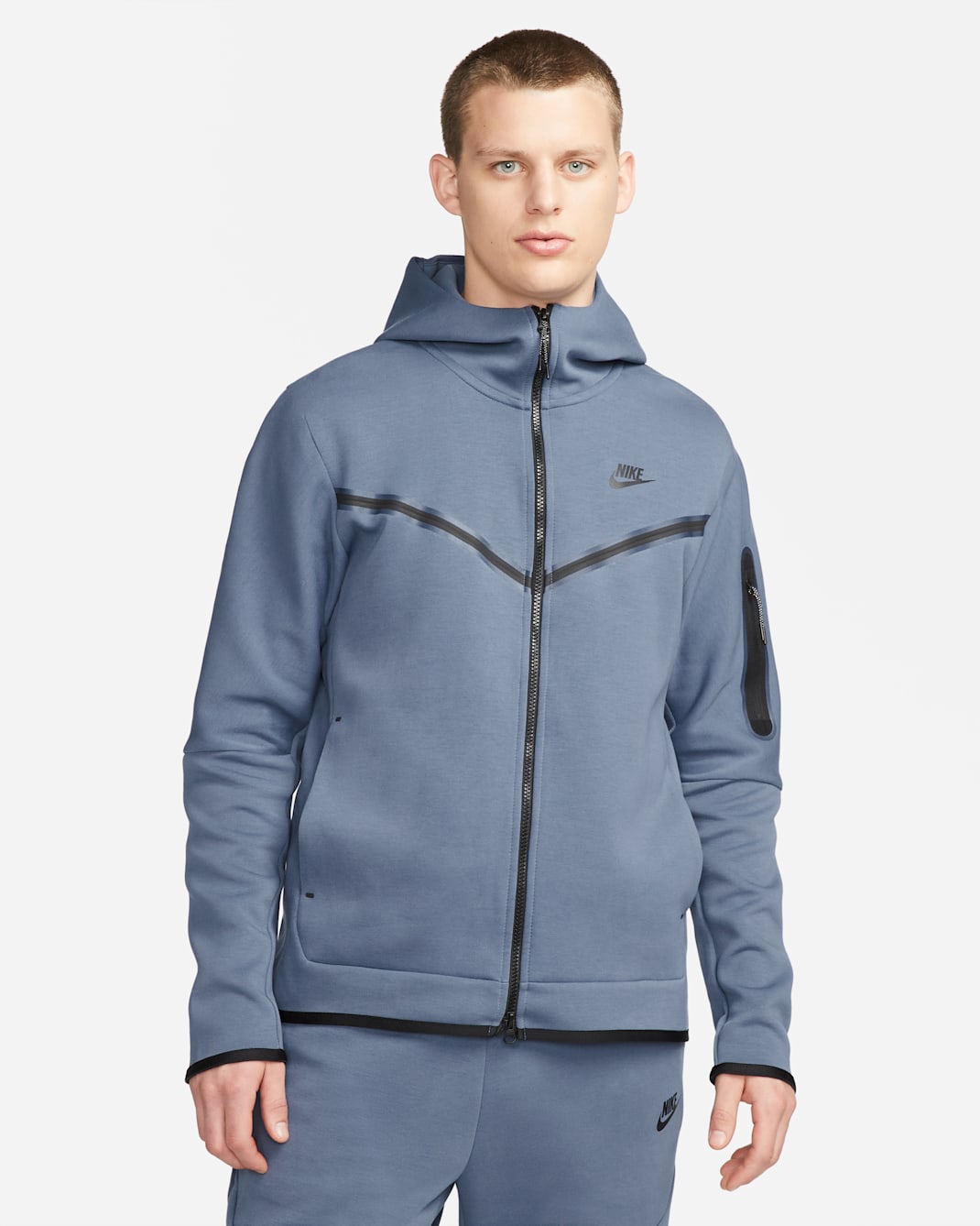 Nike Sportswear Tech Fleece Men's Full-Zip Hoodie - Diffused Blue/Black