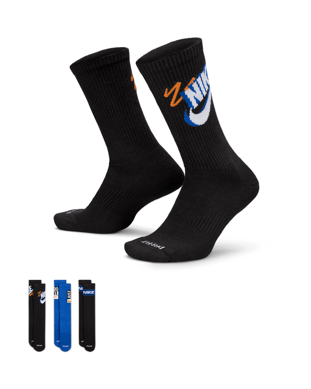 Nike Everyday Plus Crew-Socken (3 Paar) - Multi-Color