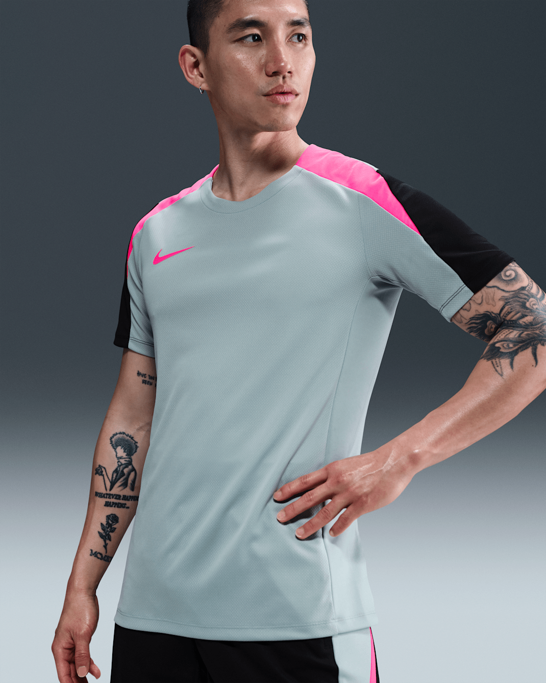 ナイキ ストライク メンズ Dri-FIT ショートスリーブ サッカートップ - オーシャンキューブ/ブラック/ハイパーピンク/ハイパーピンク