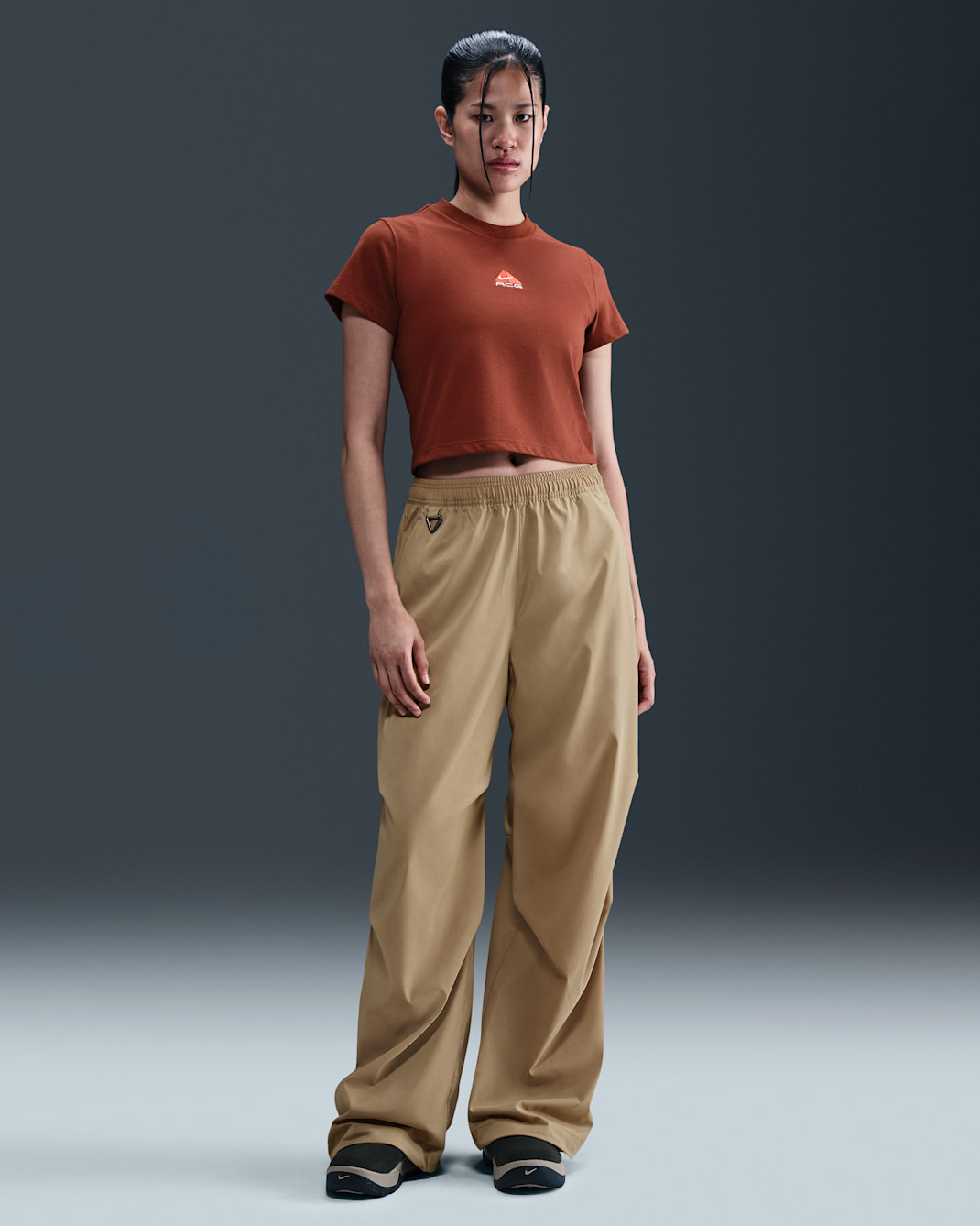 Nike ACG 'Activitorium' Women's High-Waisted UV Trousers - Parachute Beige/Light Khaki/Mosswood Brown/Summit White