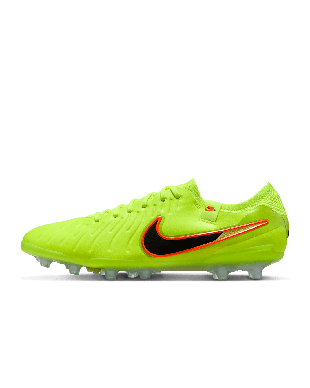 Tacos de fútbol para pasto artificial de corte low Nike Tiempo Legend 10 Elite - Volt/Negro