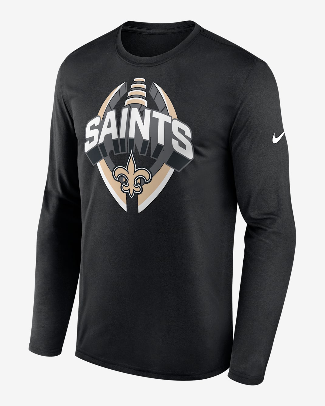 New Orleans Saints Legend Icon Men's Nike Dri-FIT NFL Long-Sleeve T-Shirt - Black