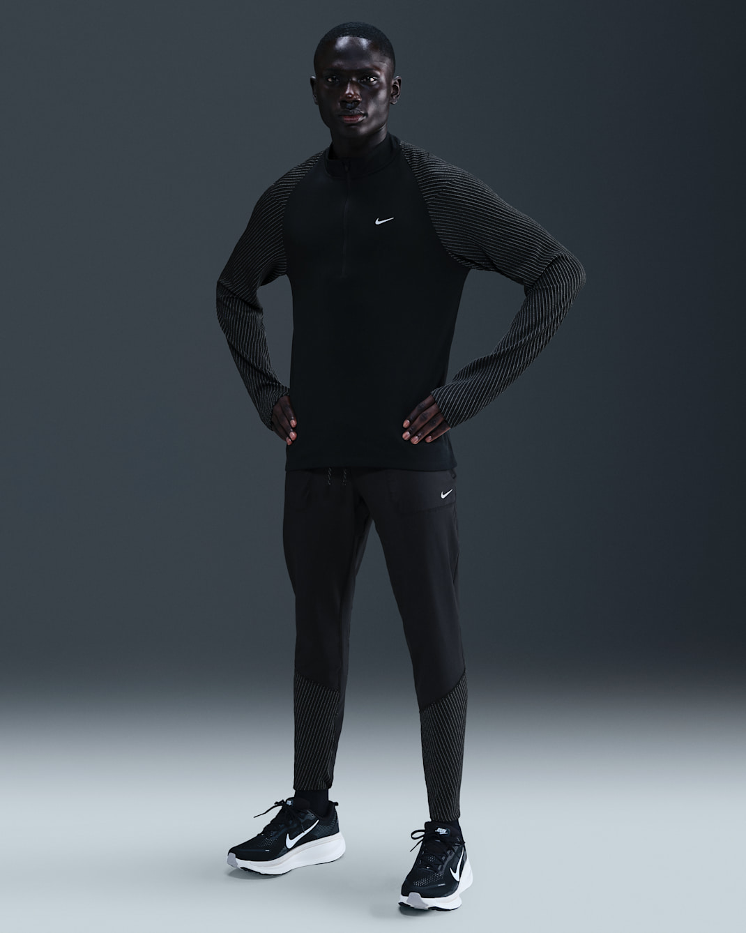 Nike Men's Dri-FIT Running Pants with Reflective Accents - Black