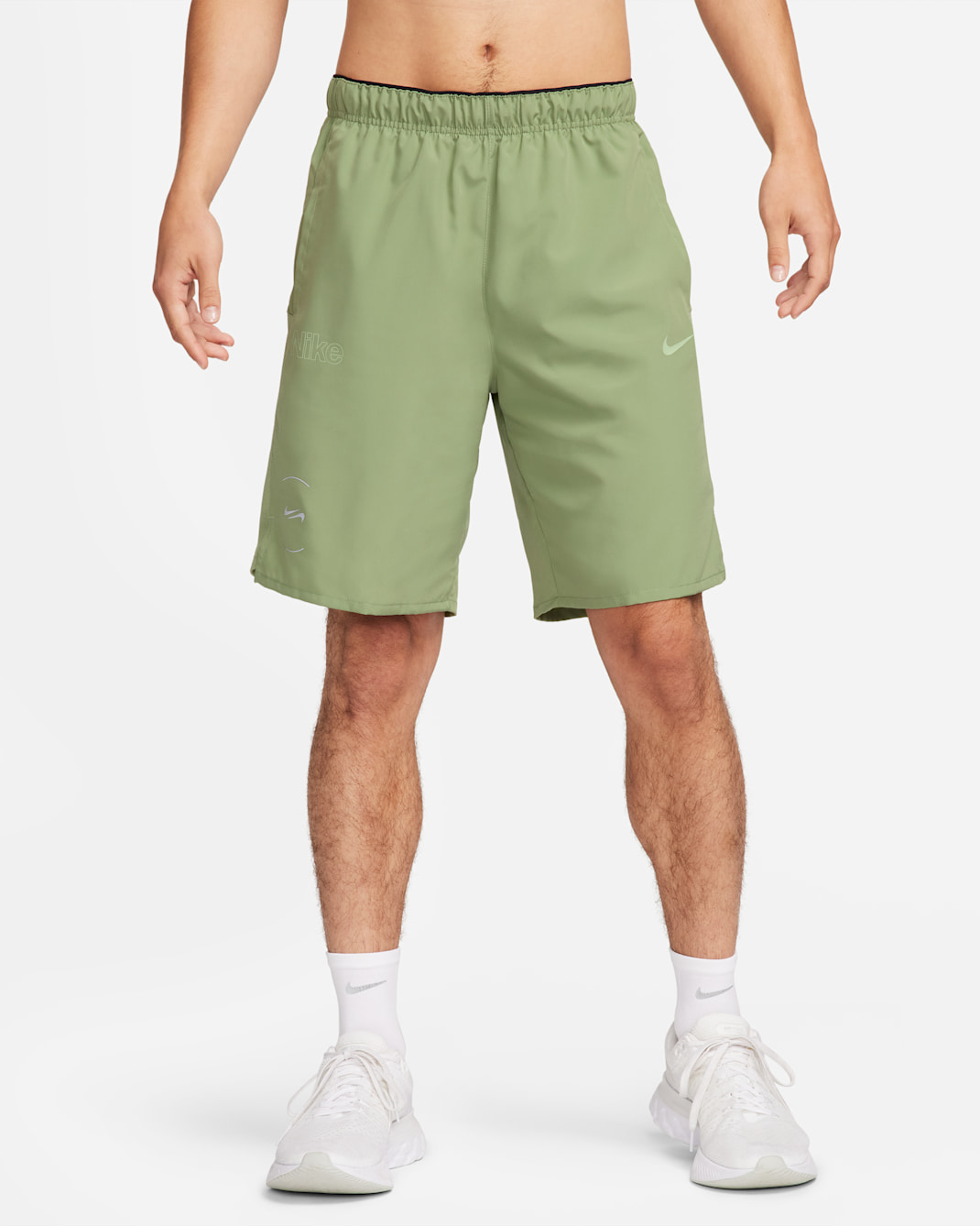 Nike Challenger Men's Dri-FIT 23cm (approx.) Unlined Running Shorts - Oil Green/Honeydew