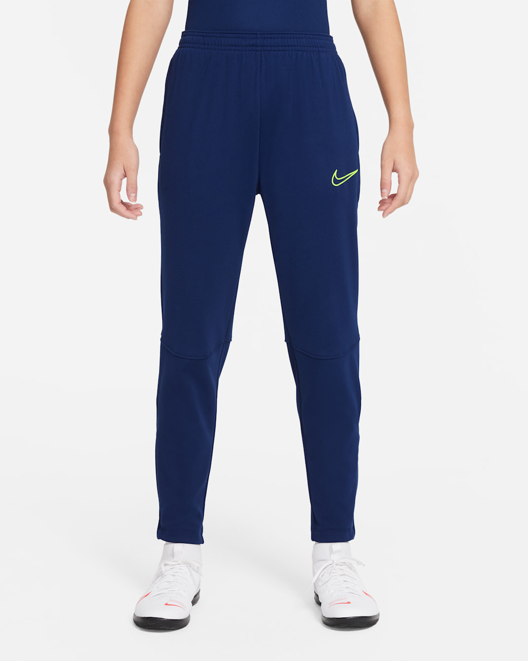 Nike Therma-FIT Academy Winter Warrior Older Kids' Knit Football Pants - Blue Void/Volt