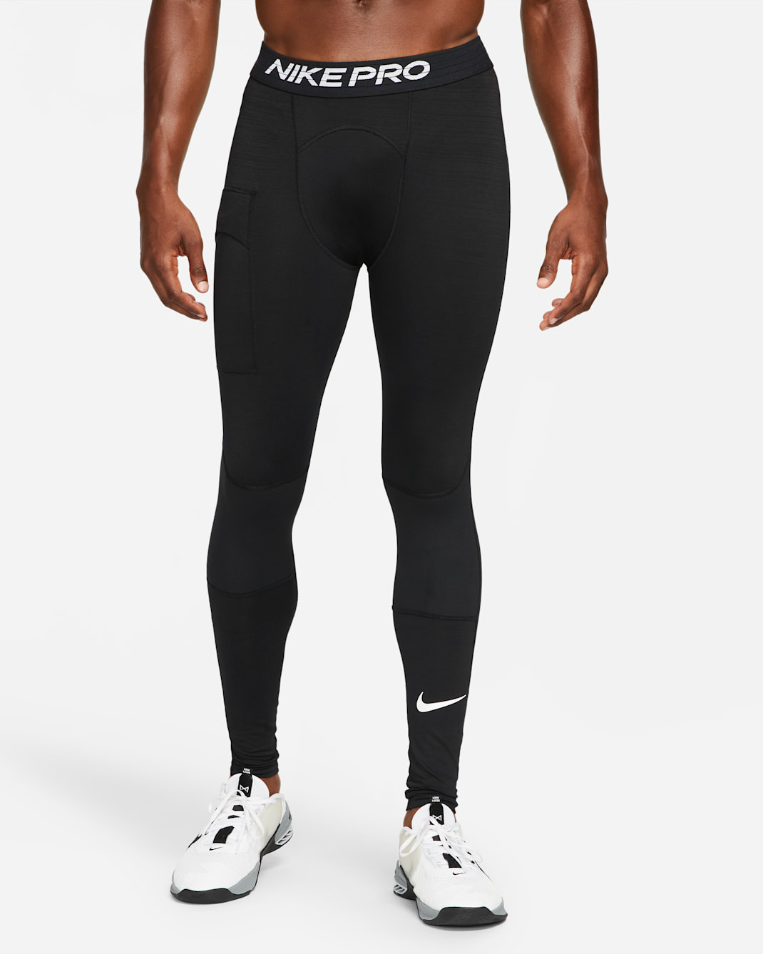 나이키 프로 웜 남성 타이츠 - 블랙/화이트