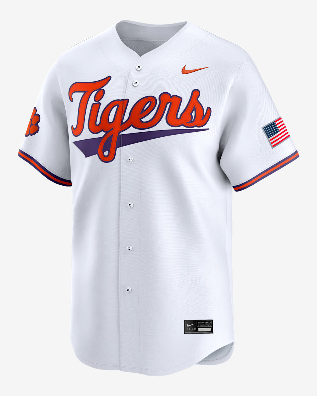 Jersey de béisbol universitario Nike Limited para hombre Clemson Tigers - Blanco
