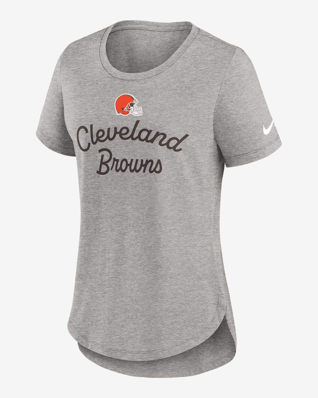 Playera Nike de la NFL para mujer Cleveland Browns Script - Gris