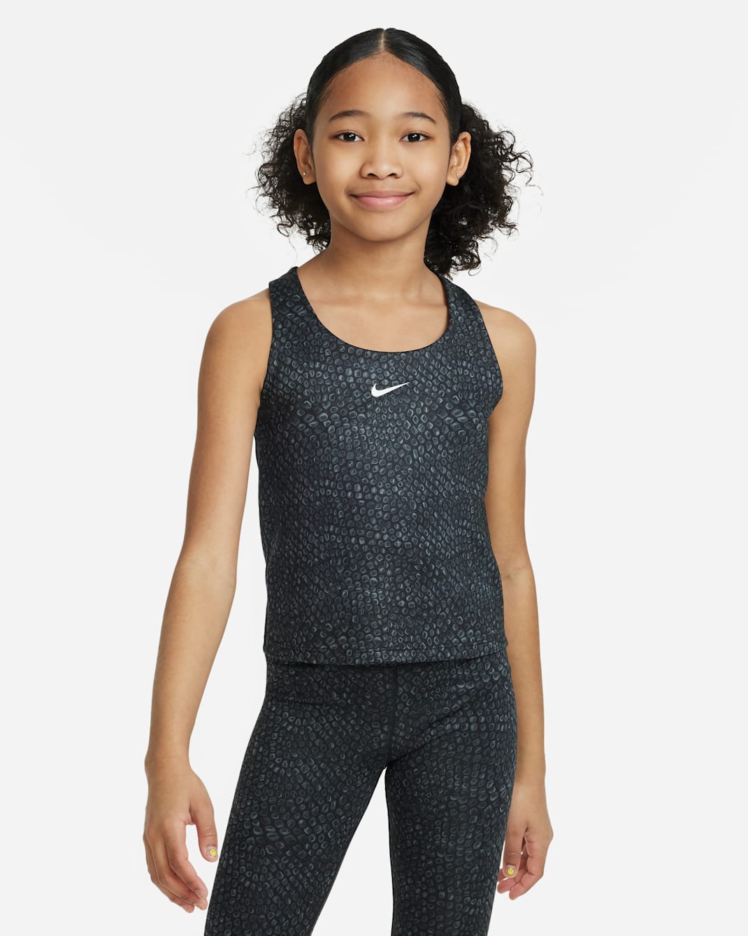 Nike Swoosh Older Kids' (Girls') Tank Sports Bra - Black/White