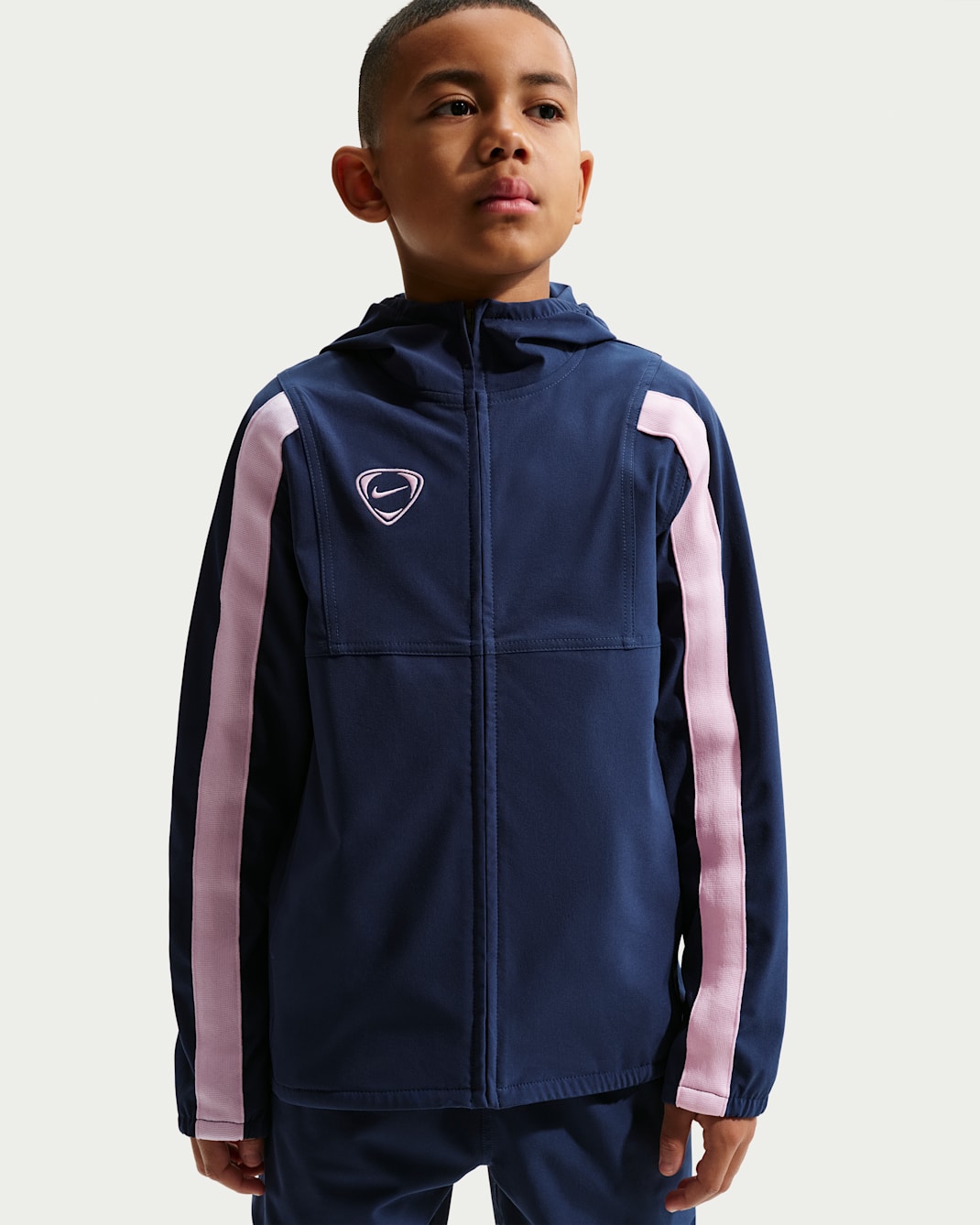 Nike Energy Big Kids' Repel Soccer Woven Jacket - Midnight Navy/Court Blue/Pink Foam/Court Blue