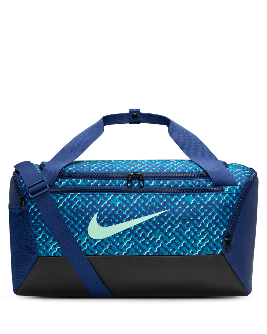 Nike Brasilia duffelbag (liten, 41 L) - Blue Void/Svart/Mint Foam