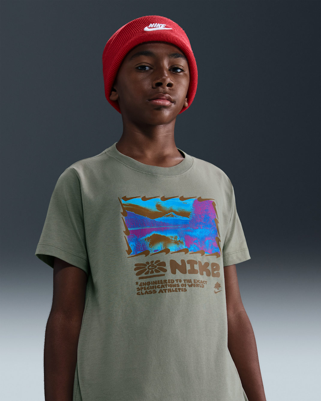 Playera para niños talla grande Nike Sportswear - Militar claro
