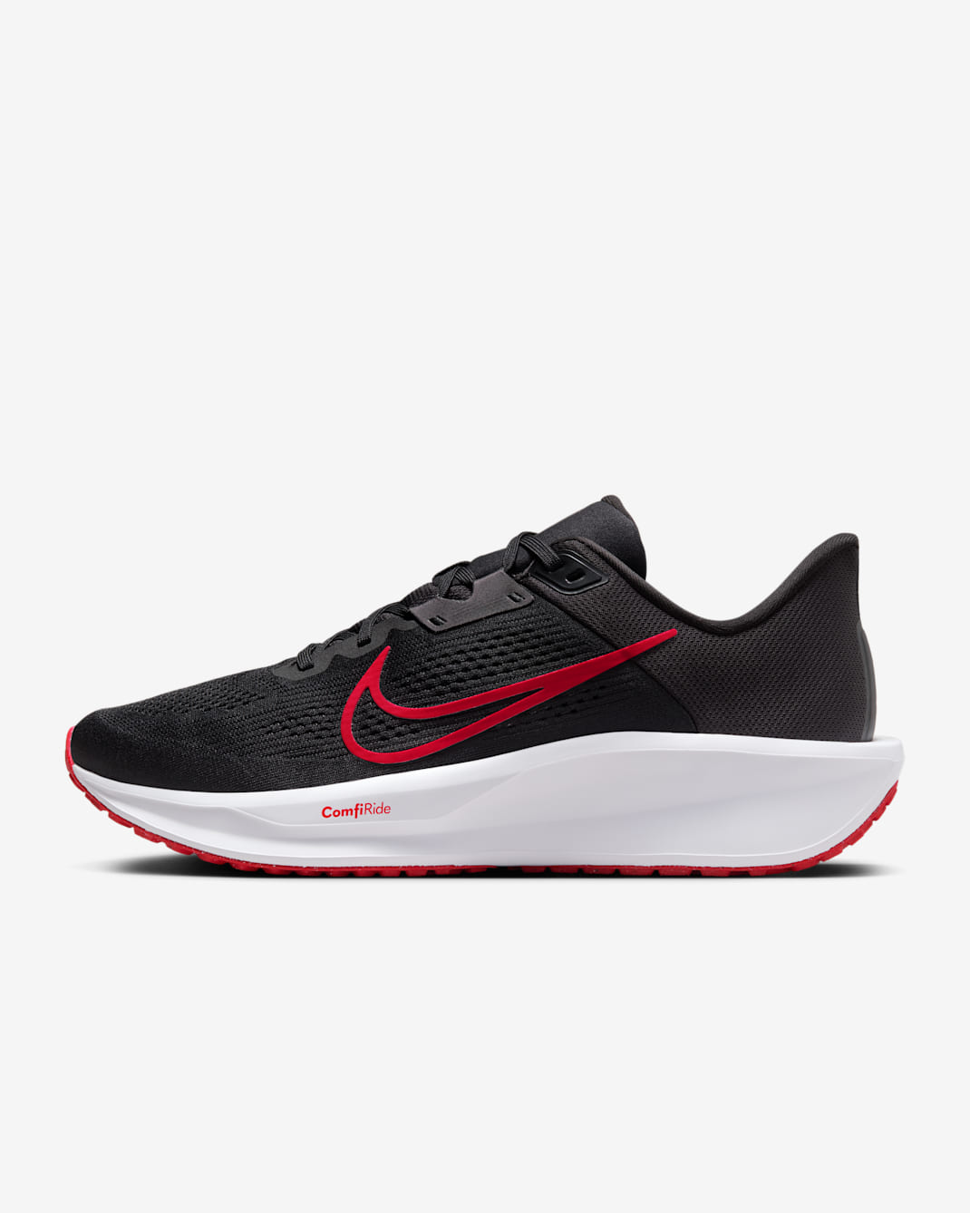 รองเท้าวิ่งโร้ดรันนิ่งผู้ชาย Nike Quest 6 - ดำ/ขาว/Dark Smoke Grey/University Red
