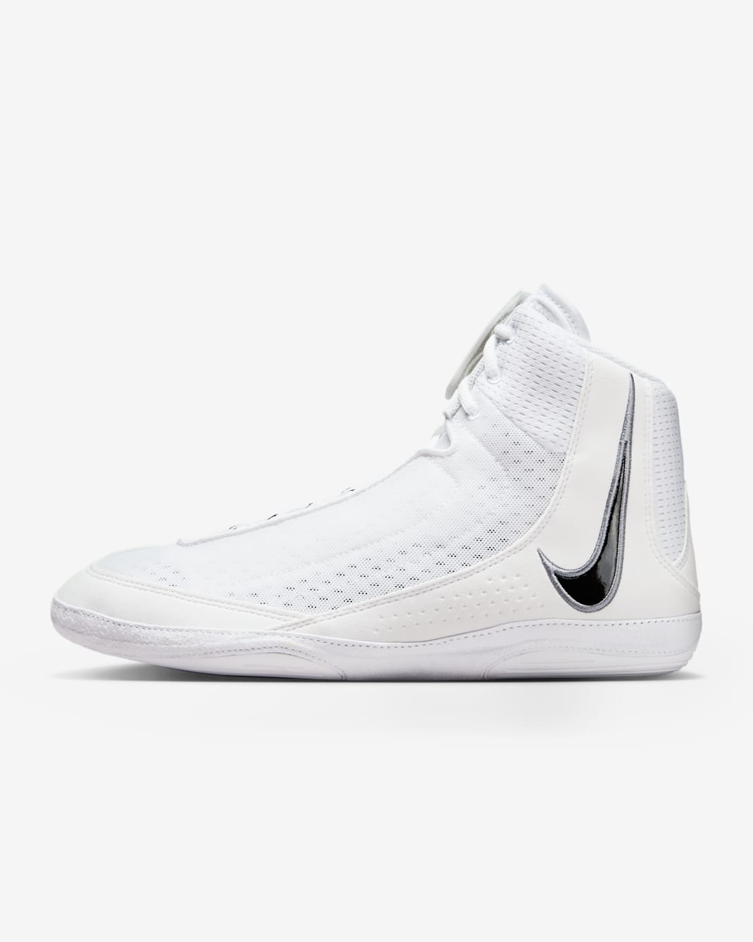 Nike Inflict 4 Wrestling Shoes - White/White/Black