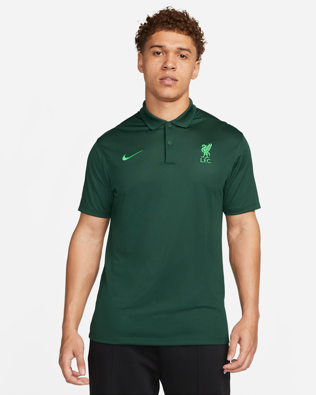 Liverpool F.C. Victory Men's Nike Dri-FIT Football Polo - Pro Green/Poison Green/Poison Green
