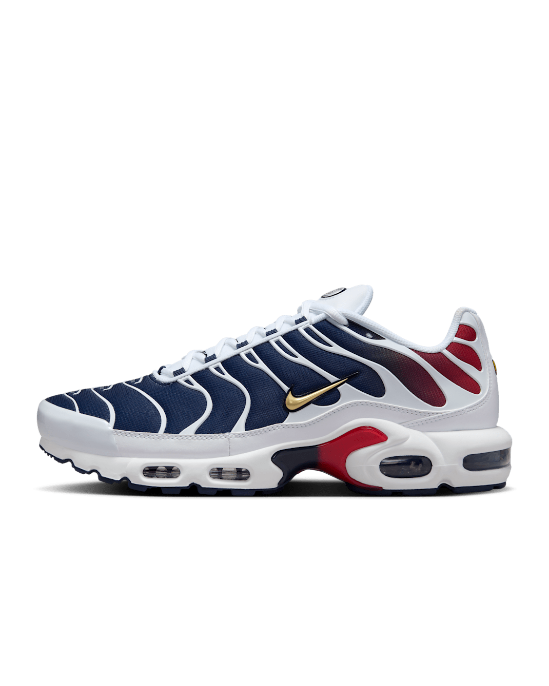 Nike Air Max Plus Men's Shoes - White/Midnight Navy/University Red/Metallic Gold