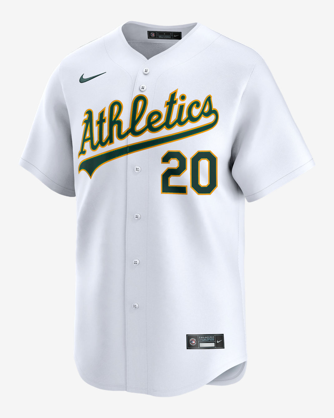 Jersey Nike Dri-FIT ADV de la MLB Limited para hombre Zack Gelof Athletics - Blanco