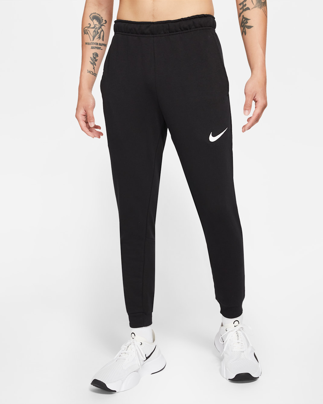 Nike Dri-FIT Men's Tapered Training Pants - Black/White