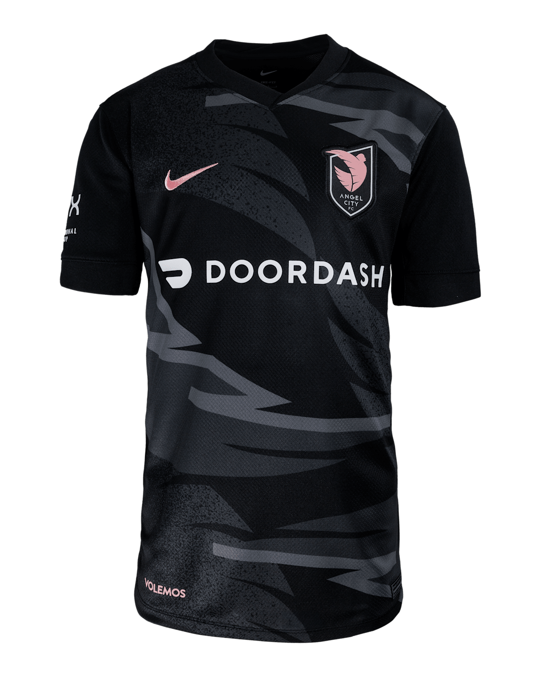 Angel City FC 2025 Stadium Home Big Kids' Nike Dri-FIT NWSL Replica Jersey - Black/Anthracite