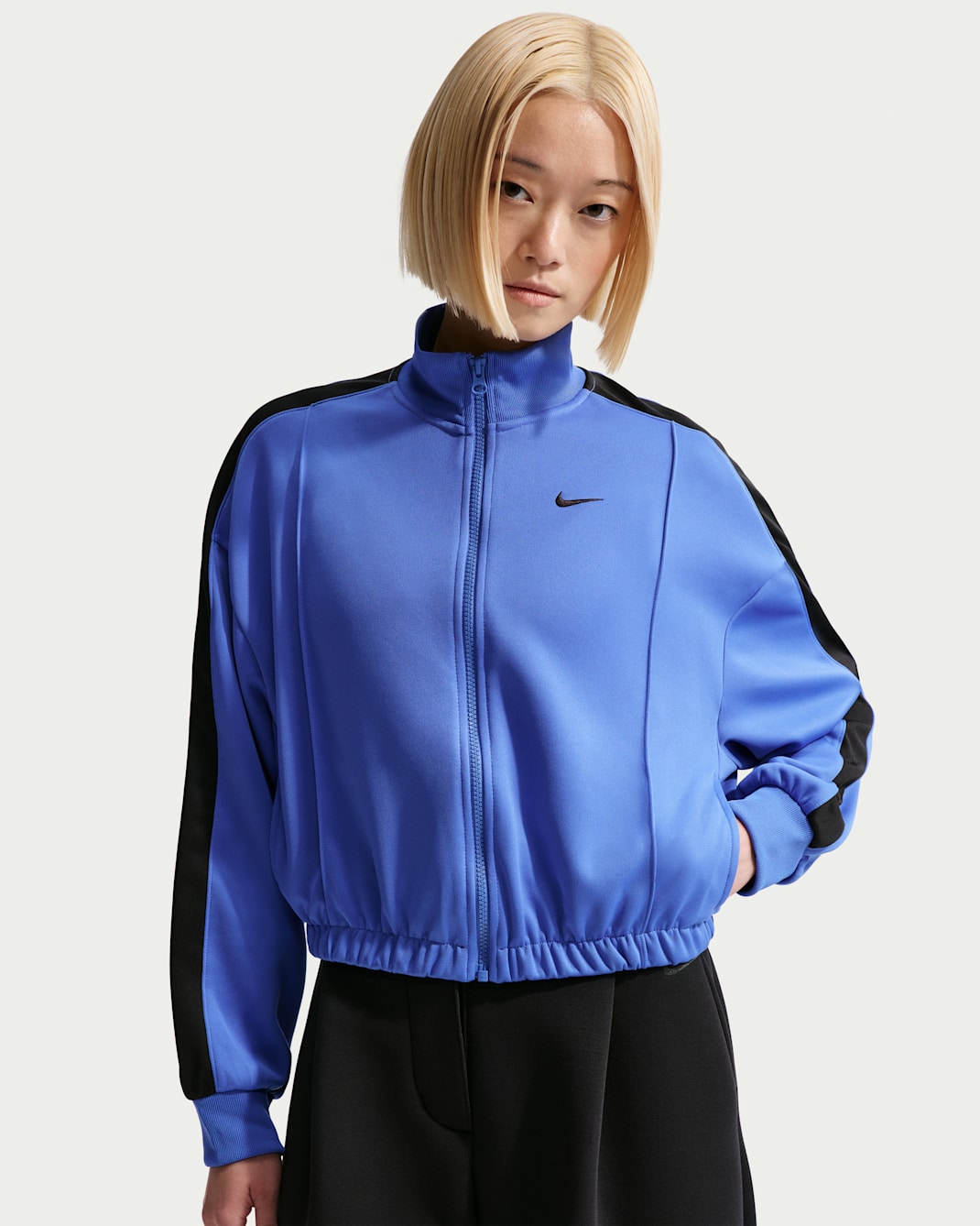 나이키 스포츠웨어 여성용 트랙 재킷 - 라이트 미디엄 블루/블랙/블랙