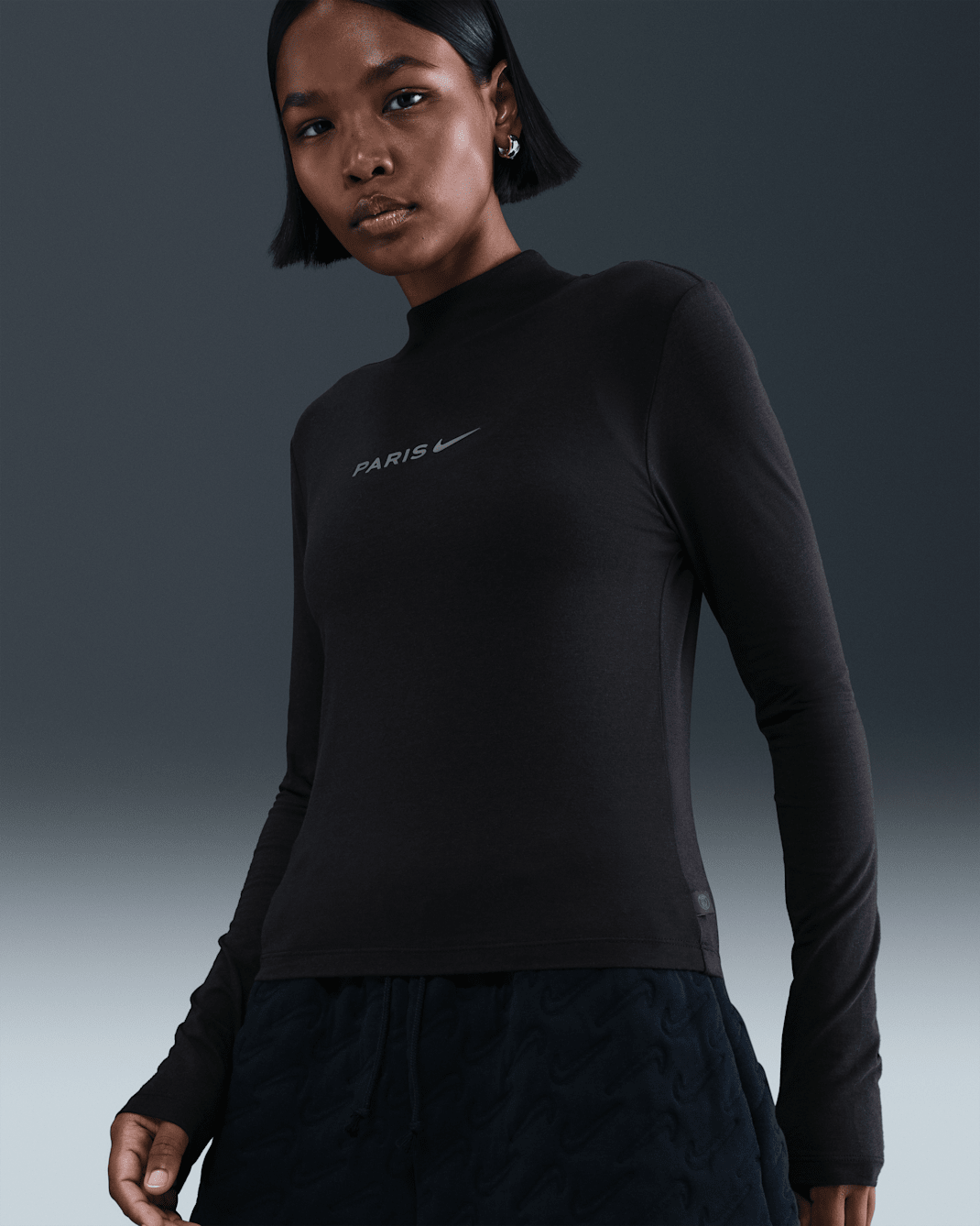 Paris Saint-Germain Women's Nike Soccer Long-Sleeve T-Shirt - Black