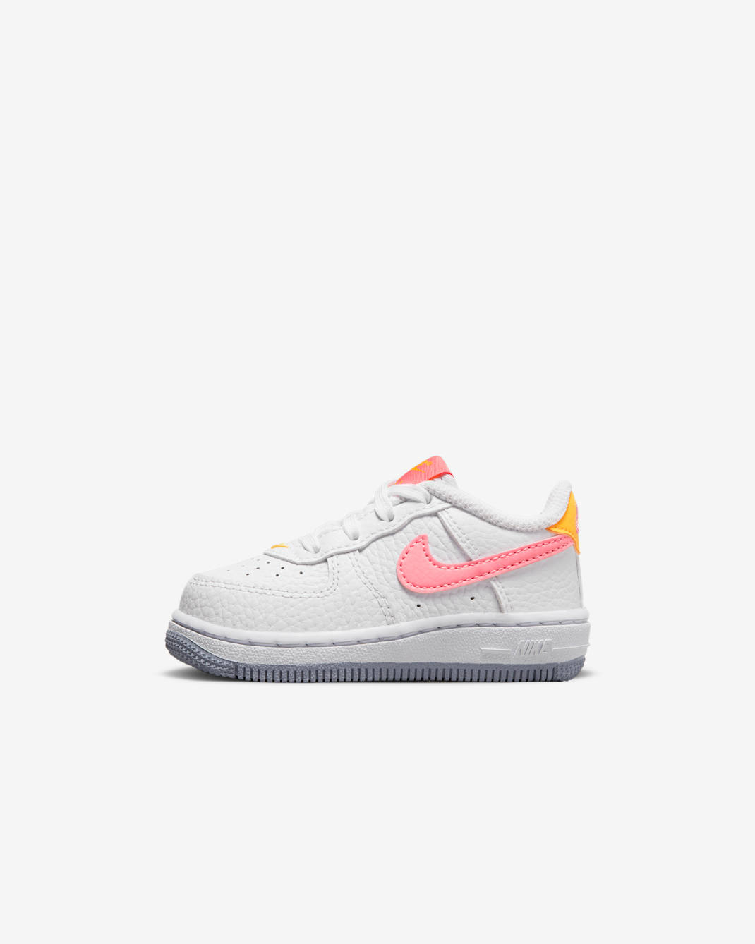 Nike Force 1 Low Baby/Toddler Shoes - White/Laser Orange/Indigo Haze/Coral Chalk