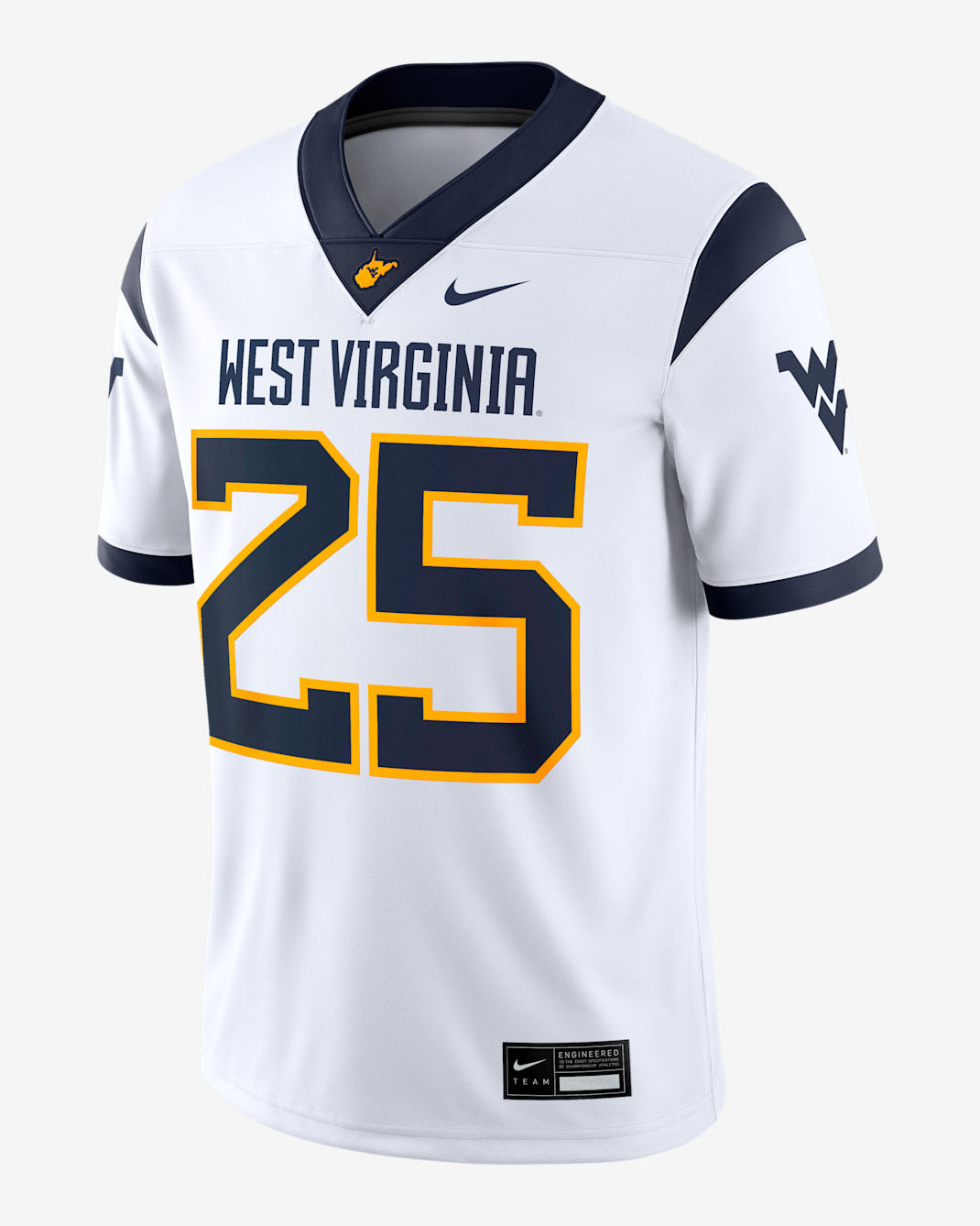 West Virginia Men’s Nike Dri-FIT College Game Jersey - White