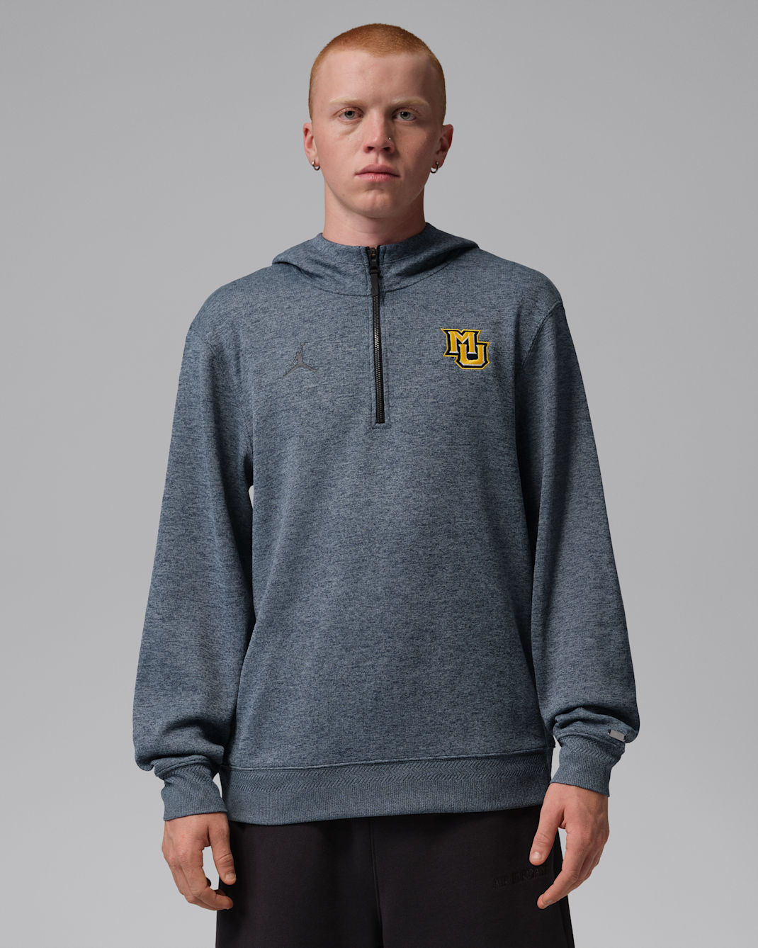 Sudadera con gorro de entrenador de básquetbol para hombre Marquette Golden Eagles Nike NCAA - Azul marino universitario