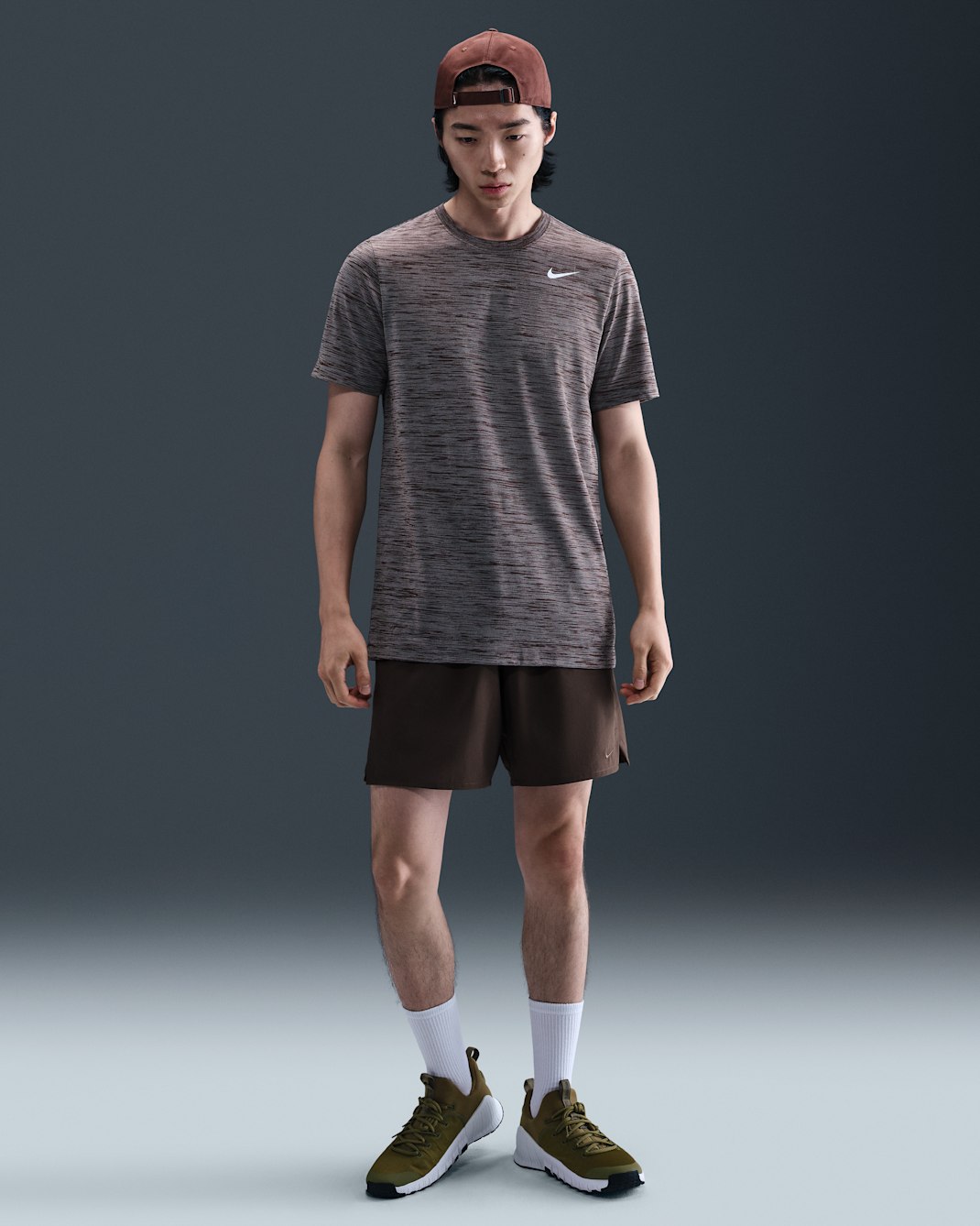 กางเกงขาสั้นอเนกประสงค์ 7 นิ้วไม่มีซับในผู้ชาย Dri-FIT Nike Unlimited - Baroque Brown/ดำ/Baroque Brown