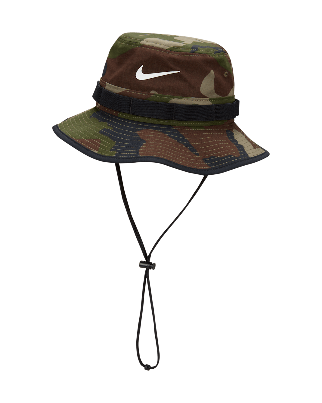 Gorro tipo pescador con estampado camuflajeado Nike Dri-FIT Apex - Oliva medio/Negro/Blanco