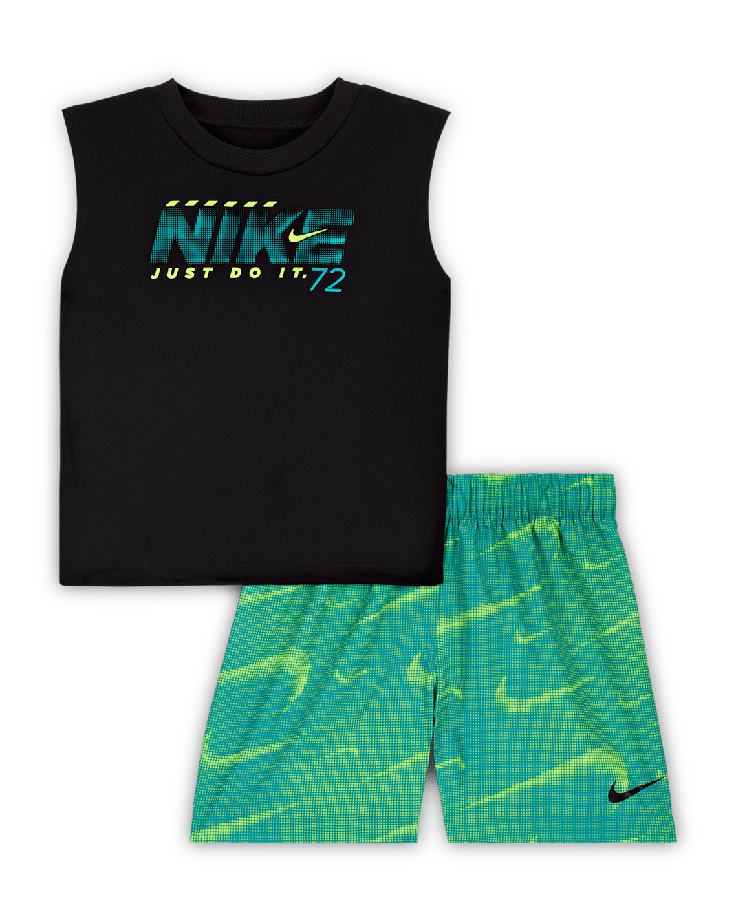 Conjunto de 2 piezas de shorts estampados Rhythm para bebé (12 a 24 meses) Nike Dri-FIT - Cactus empolvado
