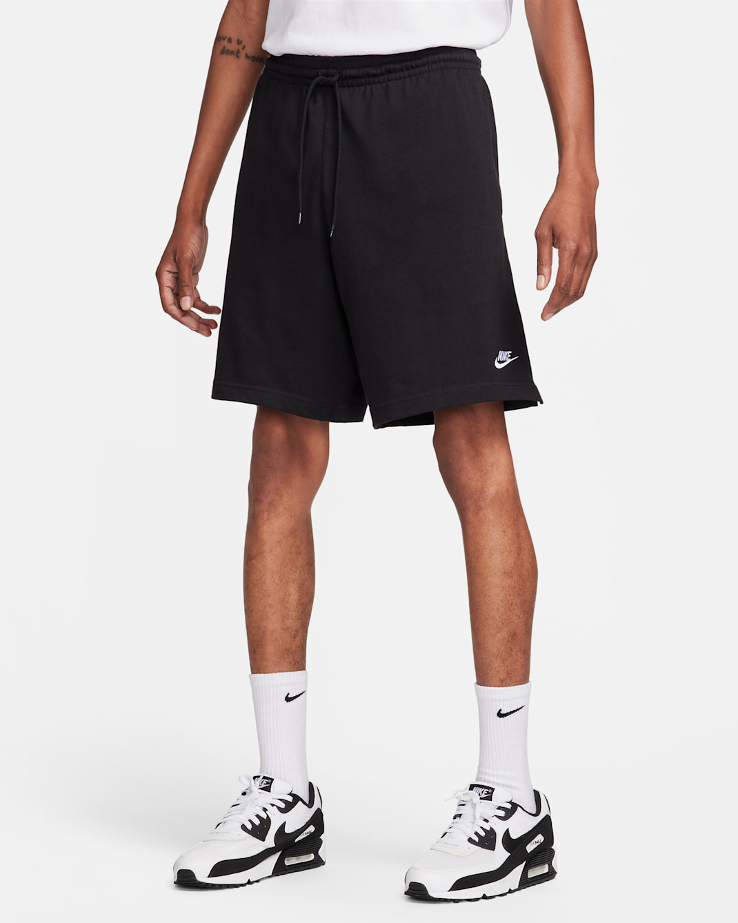 Ανδρικό πλεκτό σορτς Nike Club - Μαύρο/Λευκό