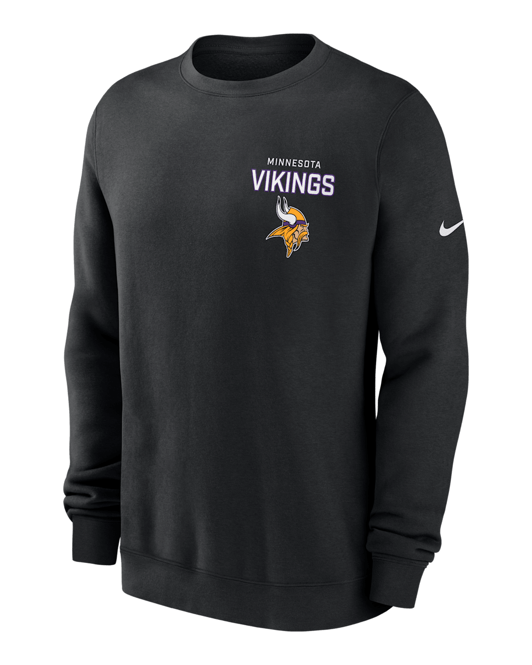 Minnesota Vikings Draw Block Club Men's Nike NFL Pullover Crew - Black