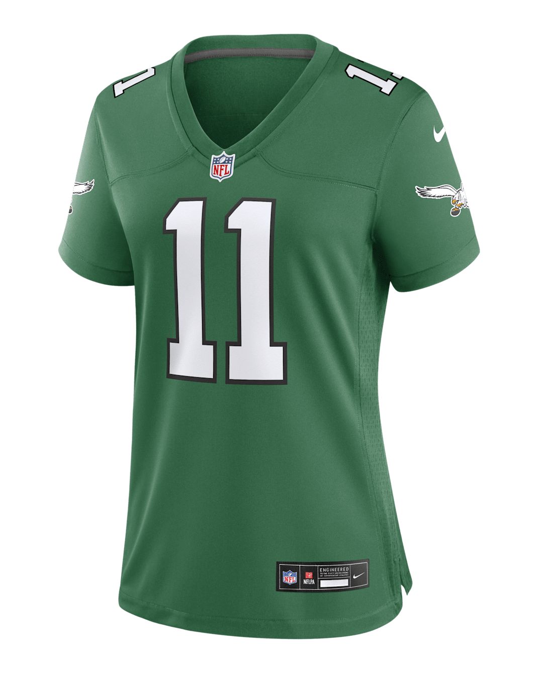 A.J. Brown Philadelphia Eagles Women's Nike NFL Game Football Jersey - Kelly Green